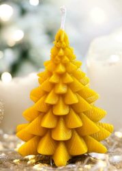 Méhviasz gyertya Karácsonyfa